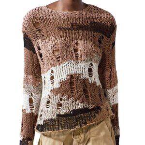 ZARA OPENWORK KNIT CROCHET TOP